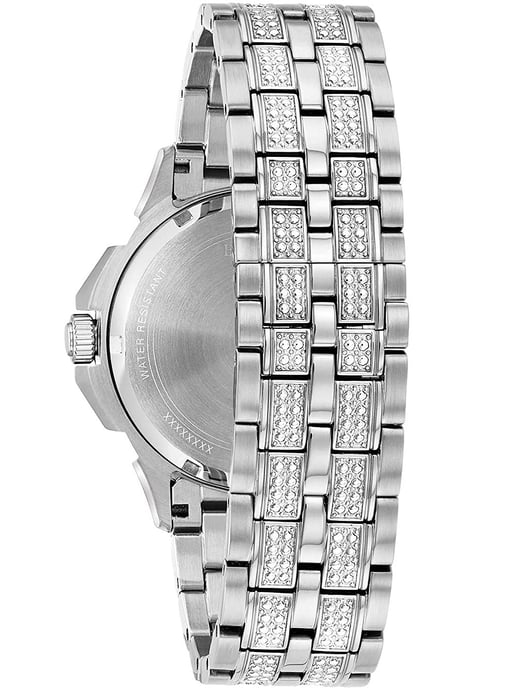 Bulova Crystal Men's Silver Watch 96C134 - Image 6
