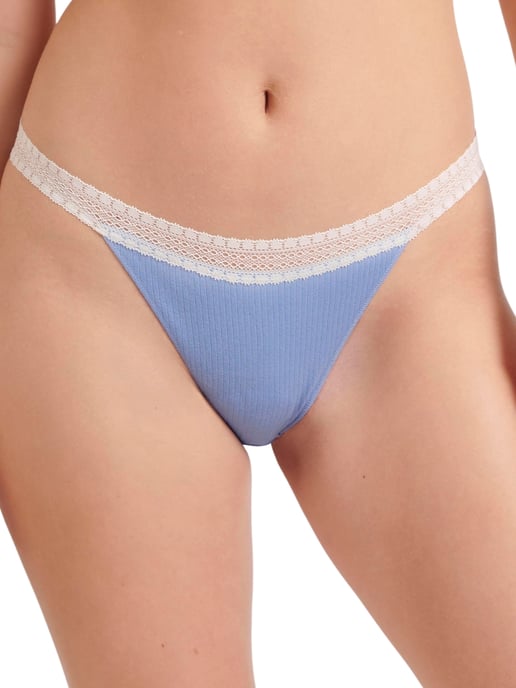 GO Ribbed Tanga Briefs 2 Pack