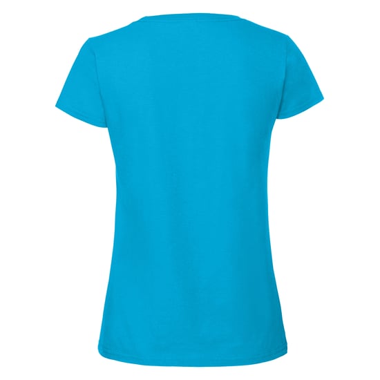 Fruit Of The Loom Womens/Ladies Ringspun Premium T-Shirt (Azure Blue) - Image 2