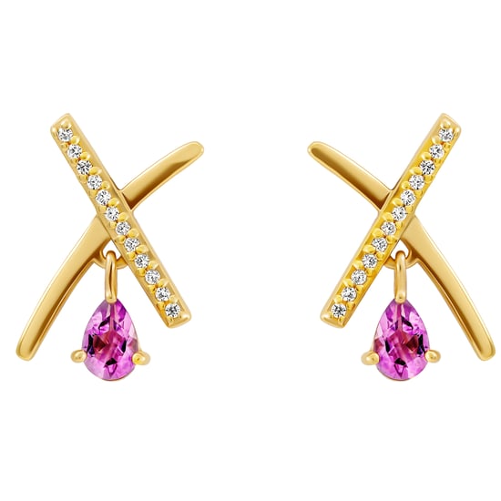 Orphelia 'Charlotte' Women's 925 Sterling Silver Drop Earrings - Gold ZO-7580/A - Image 1