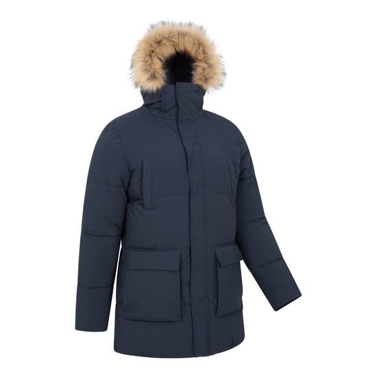 Mountain Warehouse Mens Fern Water Resistant Padded Parka (Navy) - Image 3