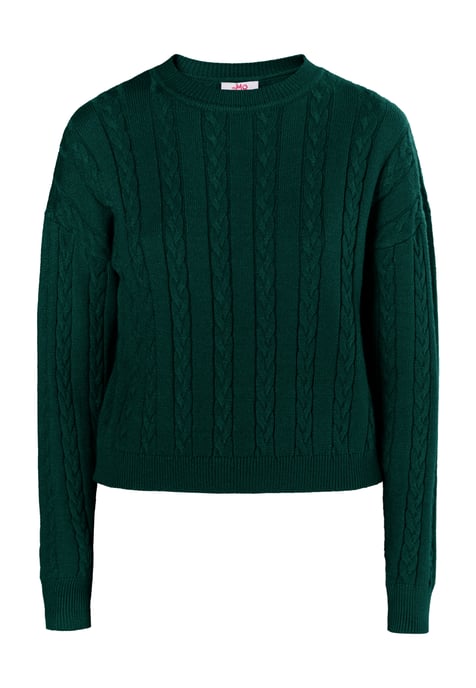 Mymo Knitted pullover women dark green - Image 1