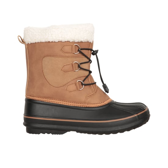 Mountain Warehouse Childrens/Kids Adaptive Lace Up Snow Boots (Tan) - Image 1
