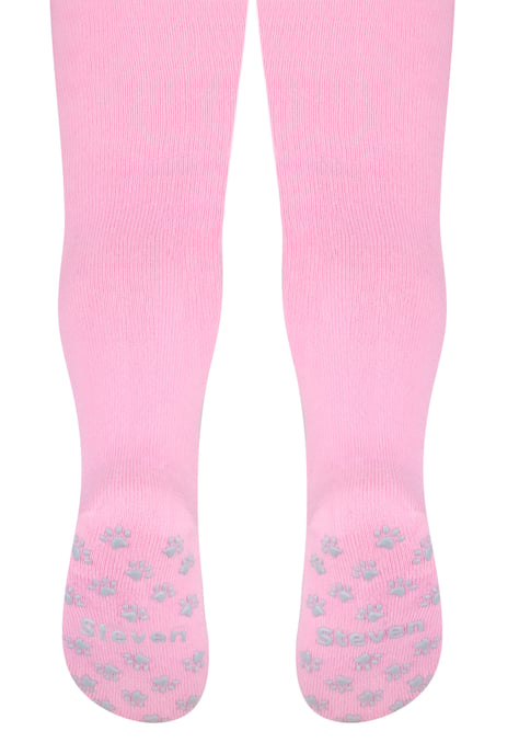 Steven - Leotardos de algodón para bebé con agarres antideslizantes - Patas (rosa) - Image 2