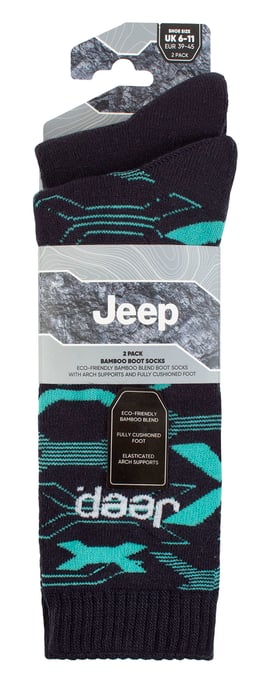 Calcetines Bamboo para hombre, suaves y transpirables, estilo acanalado - Azul Marino / Turquesa - Image 2