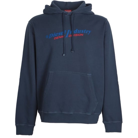 Diesel Industry Denim Division Logo sudadera con capucha azul marino - Image 1