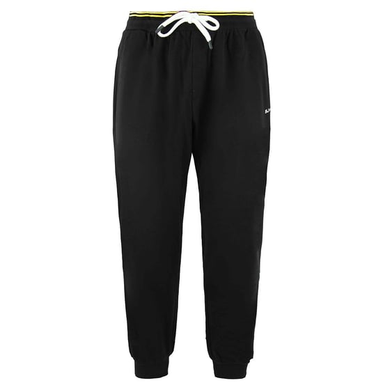 Pantalones de chándal negros con bordado de guión de Ben Sherman para hombre - Image 1