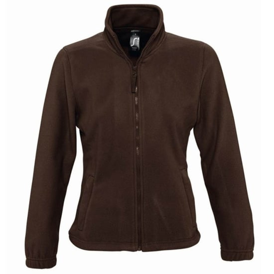SOLS Womens/Ladies North Full Zip Fleece Jacket (Dark Chocolate) - Image 1