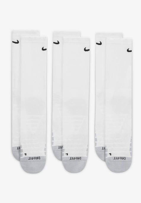 Calcetines de entrenamiento unisex Everyday Cushion Crew de NIKE, 3 pares en blanco - Image 2
