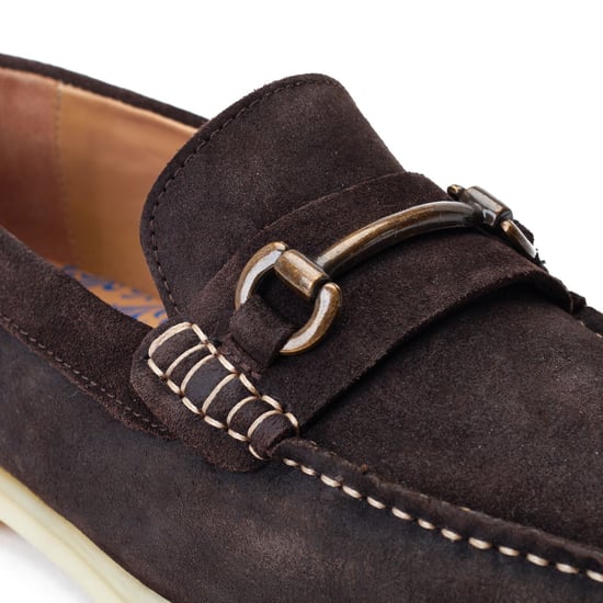 Base London Snapper Leather Men's Burnt Brown Loafers - Image 6
