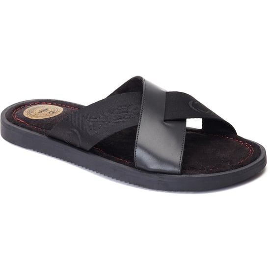 Base London Webb Leather Men's Black Sandals - Image 1