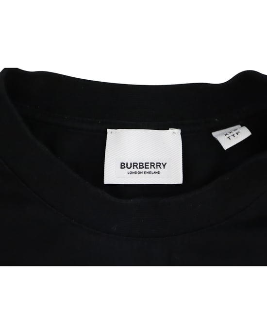 Burberry TB Logo T-Shirt in Black Cotton - Image 4