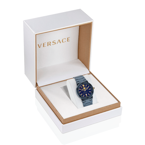 Versace Greca Logo Moonphase Women's Blue Watch VE7G00423