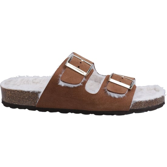 Hush Puppies Jessie Leather Women's Tan Slippers - Image 4