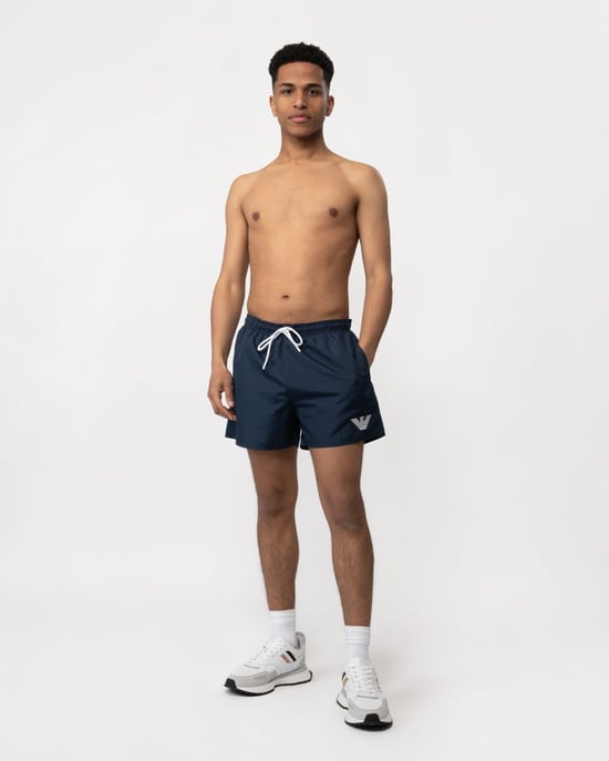 Emporio Armani Mens Eagle Logo Woven Swim Shorts - Image 4