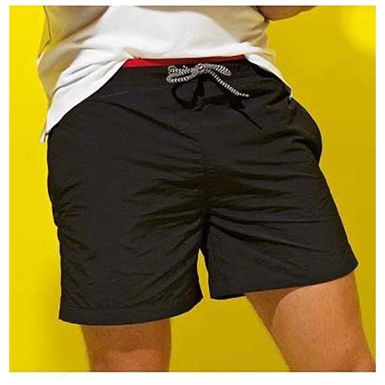 Asquith & Fox Mens Swim Shorts (Black/Red) - Image 3