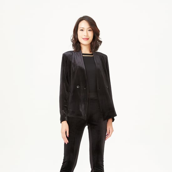 Flat neck velvet jacket - Image 3