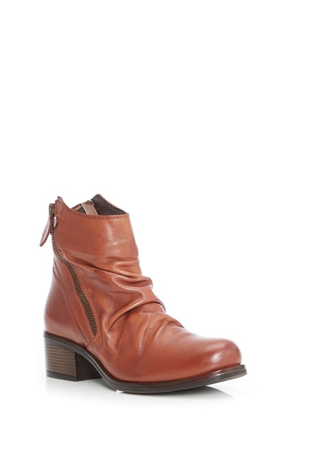'Kaiit' Tan Leather Ankle Boots