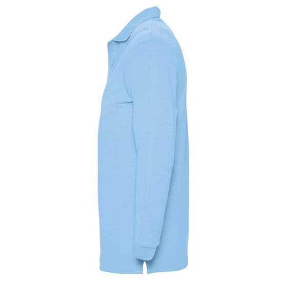 SOLS Unisex Adult Winter II Long-Sleeved Polo Shirt (Sky Blue) - Image 3