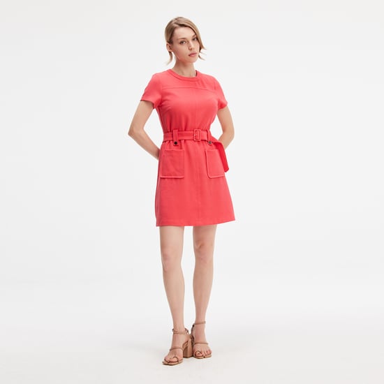 Patch pockets short dress - Image 3