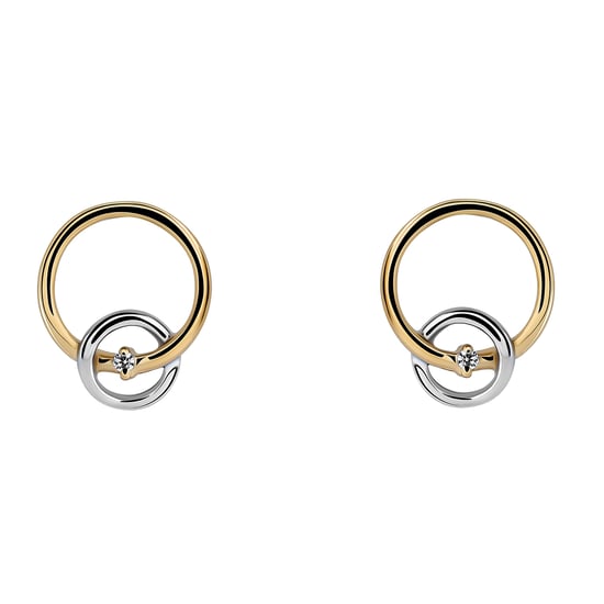 Orphelia 'Antoine' Women's 925 Sterling Silver Stud Earrings - Silver/Gold ZO-7503/1 - Image 1