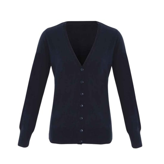 Premier Womens/Ladies Essential Acrylic V Neck Cardigan (Navy) - Image 1