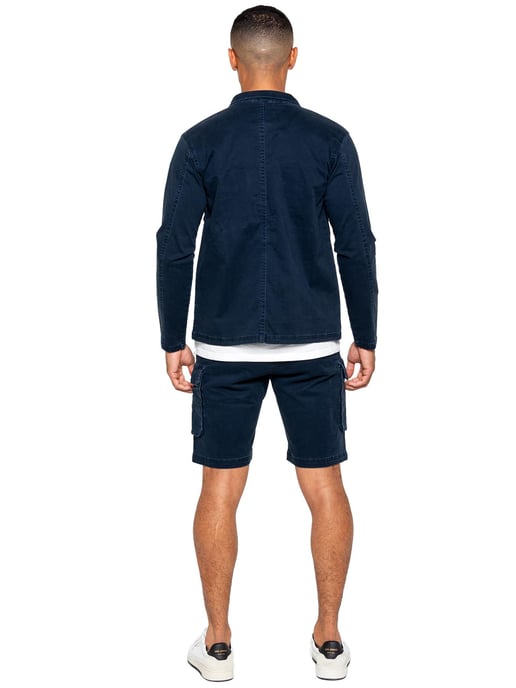 Enzo | Chándal con pantalón corto para hombre - Azul marino - Image 3