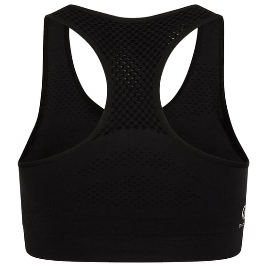 Dare 2b Womens/Ladies Dont Sweat It Sports Bra (Black/Black) - Image 2