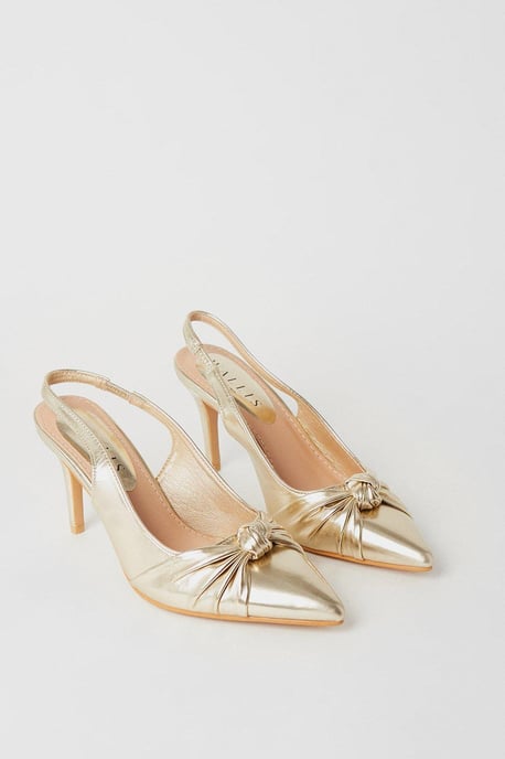 Deja Knot Detail Slingback Stiletto Court Shoes - Image 3