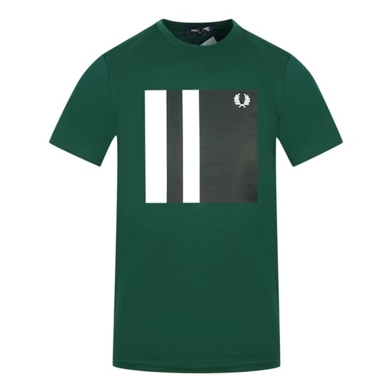 Fred Perry M8536 426 Camiseta verde con estampado de puntas - Image 1