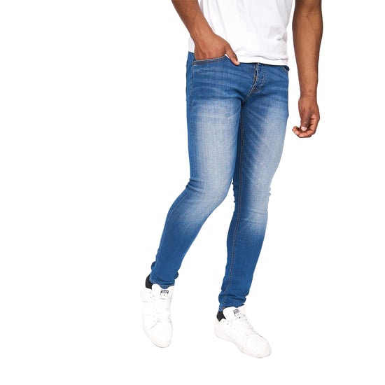 Crosshatch Mens Barbeck Slim Jeans (Stone Wash) - Image 3
