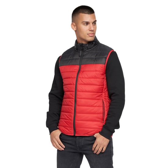 Crosshatch Mens Presnell High-Neck Gilet (Red) - Image 1