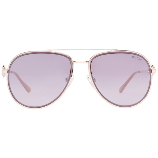 Guess Aviator Womens Shiny Rose Gold Bordeaux Mirror GF0344