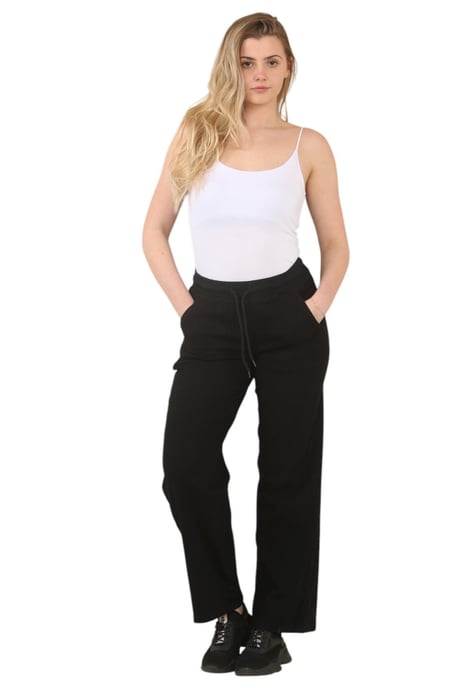 MYT Womens Elasticated High Waist Wide Leg Jeans en negro - Image 6