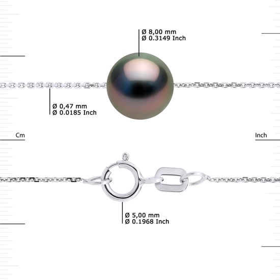 DIADEMA - Necklace - Tahitian Pearl - White Gold