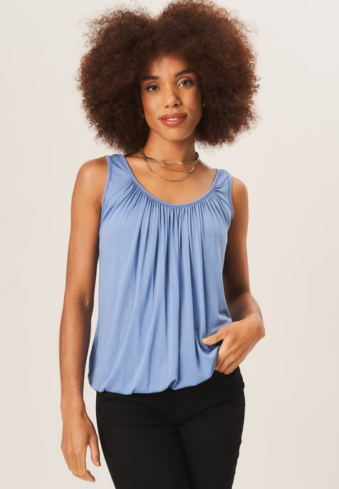 Top sin mangas extragrande con cuello redondo - Image 1