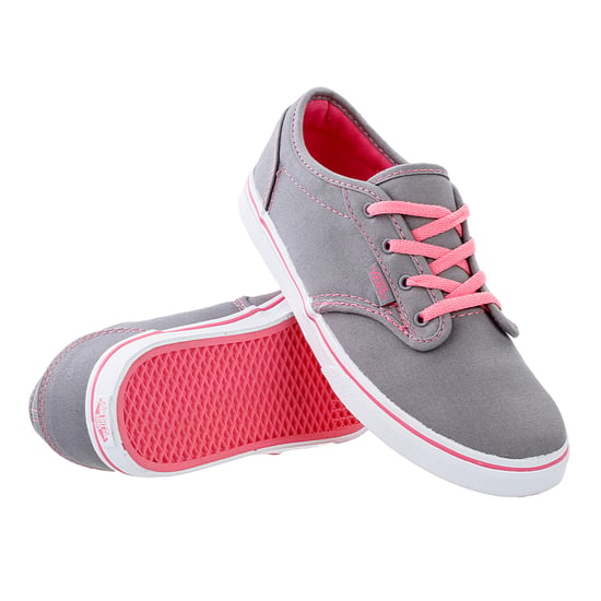 Vans Atwood Low Lace-Up Grey Canvas Kids Plimsolls SEGATP