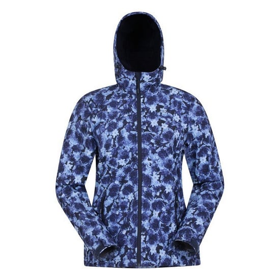 Mountain Warehouse Womens/Ladies Exodus Floral Soft Shell Jacket (Navy/Light Blue) - Image 1