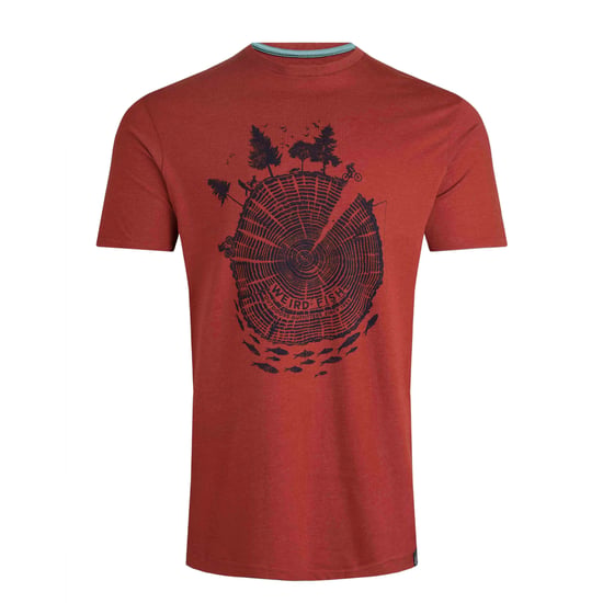 Weird Fish Mens Woodsman Screenprint Eco Friendly T-Shirt (Nut) - Image 1