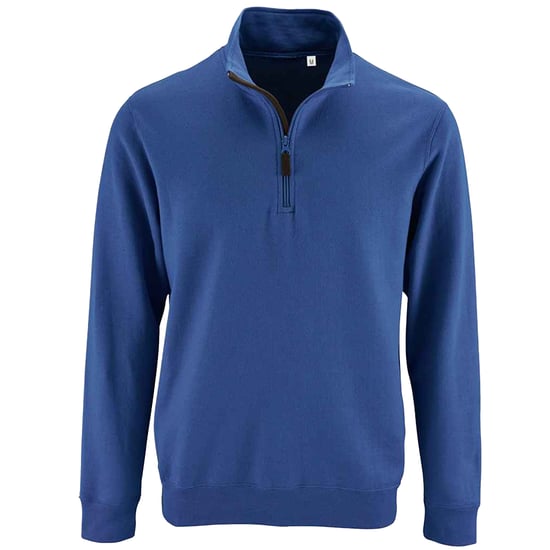SOLS Mens Stan Zip Standing Collar Jumper (Royal Blue) - Image 1