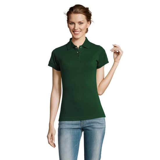 SOLs Womens/Ladies Prime Pique Polo Shirt (Bottle Green)