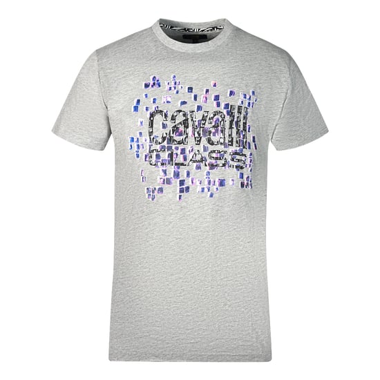 Camiseta Gris con Logo de Diseño de Escalas Cavalli Class - Image 1
