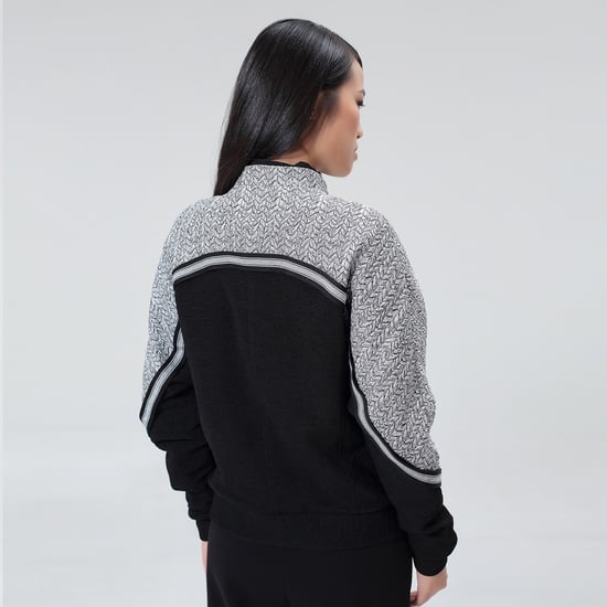 Bi-material jacquard jacket - Image 2