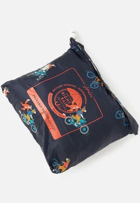 Chaqueta motera con animal en azul marino Cairn para niños de Joules - Image 4
