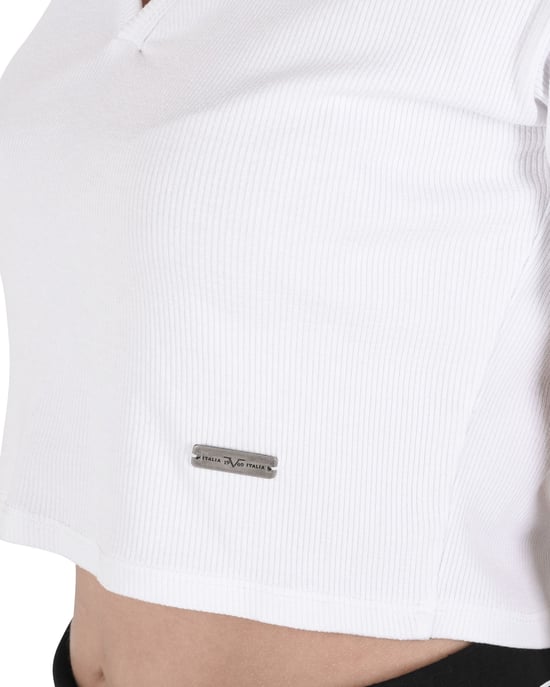19V69 Italia Womens Crop Top Cloe White