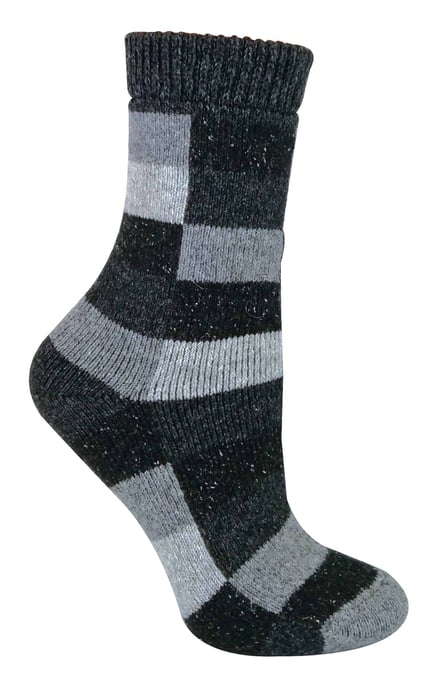 Sock Snob - Calcetines de lana transpirables con estampado de cuadros para mujer - Image 1