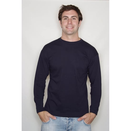 Fruit Of The Loom Mens R Long-Sleeved T-Shirt (Deep Navy) - Image 4
