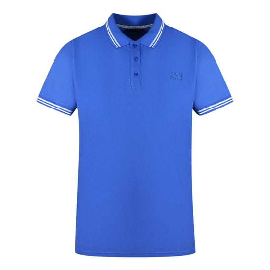 Camisa polo azul de cuello con puntas dobles Cavalli Class - Image 1