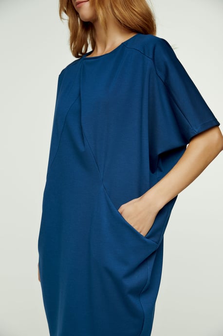 Petrol Batwing Style Punto  di Roma Dress
