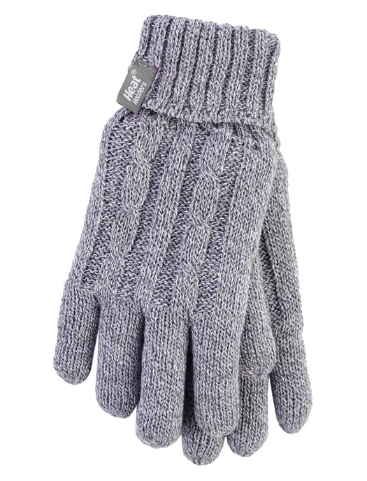 Heat Holders - Guantes de invierno de punto por cable de 2,3 tog para mujer - Image 1